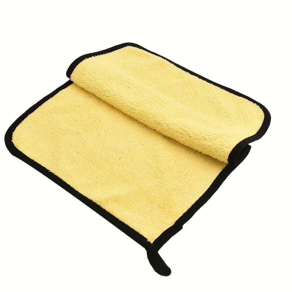 10pcs Premium Microfiber Car Cleaning Cloths - Super Absorbent, Scratch - Free, Quick - Drying Yellow and Black Towels, Suitable for Cars, Motorcycles, Boats, Home, Auto Detailing and Beauty Use, Car Cleaning Accessories, Vehicle - GoDiscount