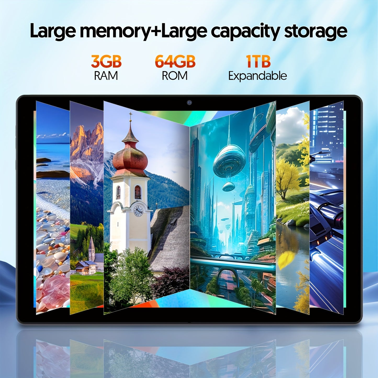 10 Inch Android 15 Tablet, 12 (3+9) GB RAM, 64GB ROM, Quad Core Processor, 2.0MP+8.0MP Camera, 6000mAh, High Cost Performance, Suitable For Daily Use, Study And Office. Multiple Combinations (tablet/tablet+leather Case/tablet - GoDiscount