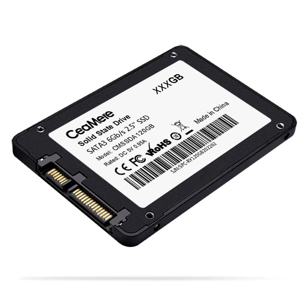⭐ SSD CeaMere SATA III 2.5" – 120GB à 480GB (Lot de 5 à 20) | Disque SSD pour PC Portable & Ordinateur de Bureau - GoDiscount