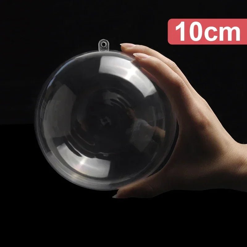 Wholesale Transparent DIY Plastic Ball Filling Decorative Hanging Ornaments Christmas Tree Open Ball Box Gifts for Wedding Party - GoDiscount