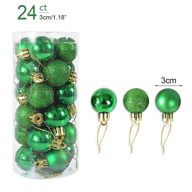 1box Christmas Balls Christmas Tree Ornaments Ball Xmas Hanging Tree Pendants Home Party Decor 2026 New Year Gift Noel Navidad - GoDiscount