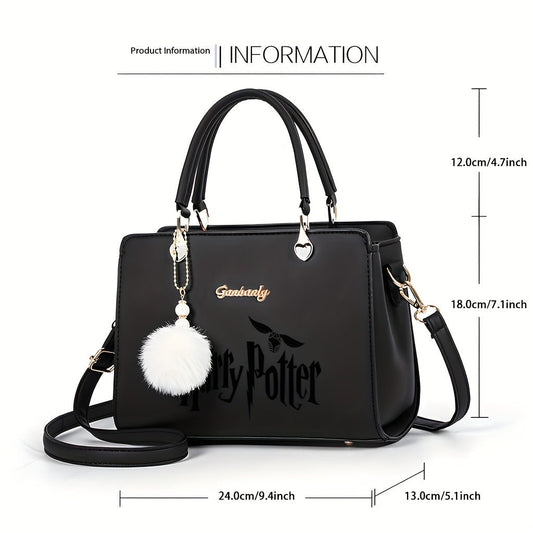 1pc Warner Harry Potter Hogwarts Women'S Crossbody Bag, Handbag with Detachable Strap and Zipper Closure, Lightweight Multi - Compartment Design for Project Celebration - GoDiscount