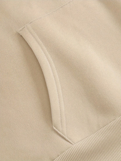 Women'S Chic Brown Hoodie with "Bichette" Print and Red Heart Design - Cozy Long Sleeve Pullover with Kangaroo Pocket, Perfect for Casual Fall/Winter Wear, Casual Wear Hoodie | Chic Casual Style | Polyester Hoodie - GoDiscount