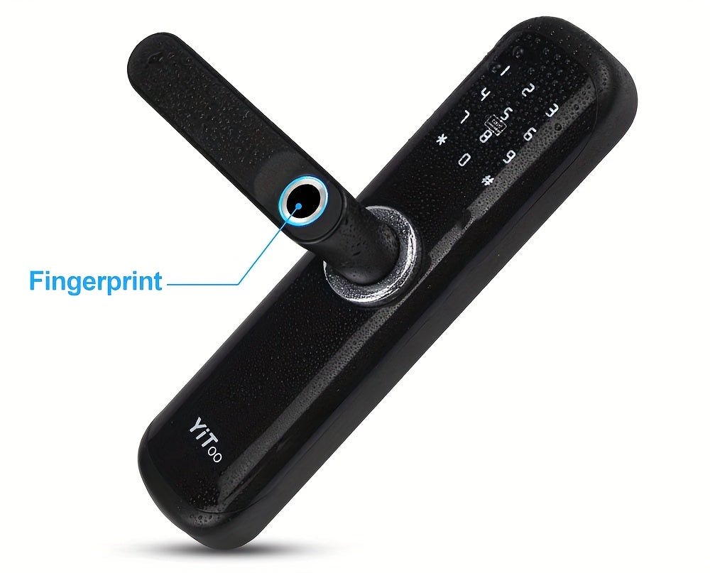 YiToo Smart Door Lock, 5 - in - 1with Fingerprint & Password &key&APP&RFID Card, Smart Fingerprint Door Lock, Aluminum Alloy, Battery - Powered (No Battery Included), Keyless Entry Biometric Lock for Home, Secure Door Lock, Door Lo - GoDiscount