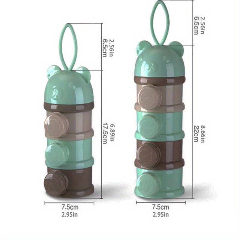 1pc Portable 4 - Layer Youngsters Formula Dispenser & Snack Container - Rotating Design with Independent Compartments for Milk Powder, Snacks, and Fruits - PP Material - Pink/Blue - Perfect Mother's Day Gift, Youngsters Snack C - GoDiscount