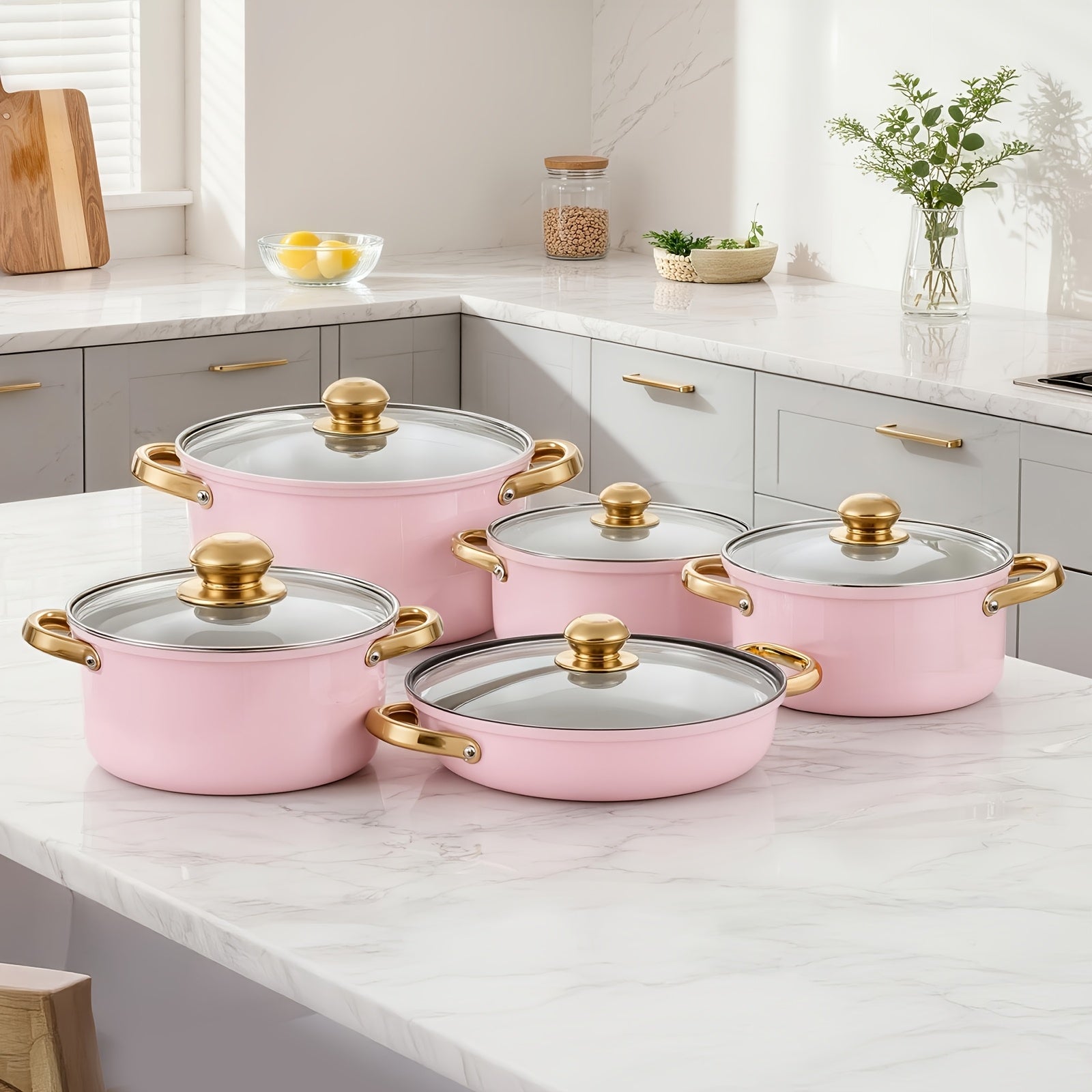 12pcs Stainless Steel Cookware Set, Pots And Pans Set Non Stick, Includes 6 Pot Lids, 410 Stainless Steel Material, Easy to Clean And Scratch - Resistant, Nonstick Cookware, Suitable for Gourmet Cooking And Gift Giving - GoDiscount