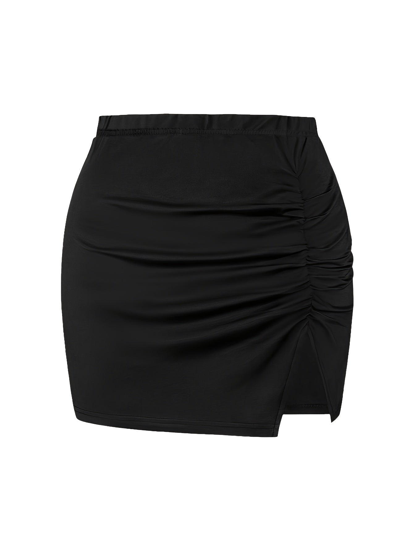 Sexy Women'S Suit, Fashionable And Versatile Solid Color Slit Bodycon Skirt And Thin Strap Camisole Top 2pcs Set, Slim And Sexy Suit, Suitable for Dinner Party Lovers, Off Shoulder Top Xx, Strapless Bra/top, Crop Singlet, Wom - GoDiscount