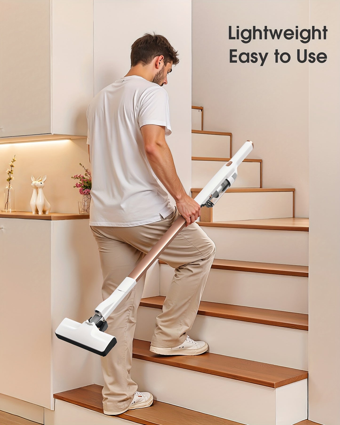 Lubluelu Free-Standing Vacuum Cleaner, 25KPa Powerful Lightweight Cordless 6 In 1 Stick Vacuum Cleaner For Carpet Floor Pet Hair - 202, Christmas&Halloween Gifts