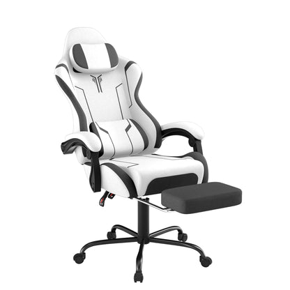 Gaming Chair 150 Kg Office Chair Desk Chair Gaming With Lumbar Cushion + Headrest, Height Adjustable Ergonomic Gaming Chair Gaming Chair, Five Colors - GoDiscount