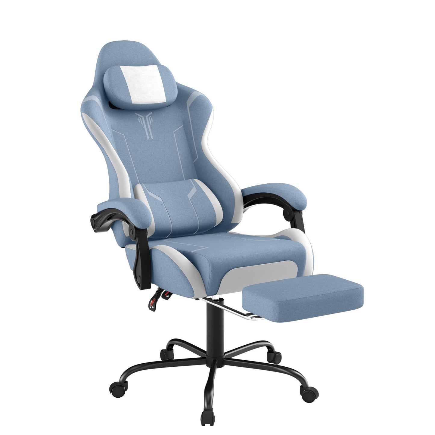 Gaming Chair 150 Kg Office Chair Desk Chair Gaming With Lumbar Cushion + Headrest, Height Adjustable Ergonomic Gaming Chair Gaming Chair, Five Colors - GoDiscount