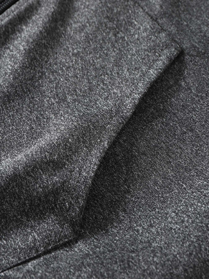 Men'S Trendy Fall/Winter Hooded Jacket and Pants Set, Paris Letter Print Casual Business Suit, Youth Sports Baseball Uniform, Slim Fit with Pockets, Long Sleeve, Stand Collar, Casual Attire| Paris Print Jacket| Functional Poc - GoDiscount