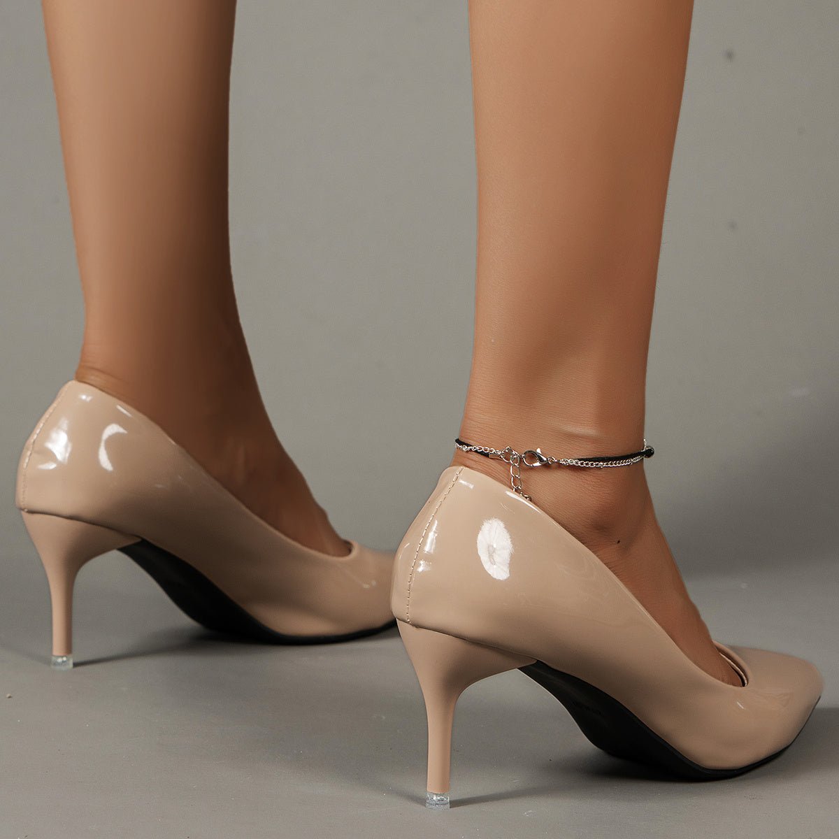 Women's Solid Color Stiletto Heels, Elegant Pointed Toe Work Pumps, Lightweight Dress Pumps - GoDiscount