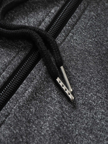 Men'S Trendy Fall/Winter Hooded Jacket and Pants Set, Paris Letter Print Casual Business Suit, Youth Sports Baseball Uniform, Slim Fit with Pockets, Long Sleeve, Stand Collar, Casual Attire| Paris Print Jacket| Functional Poc - GoDiscount