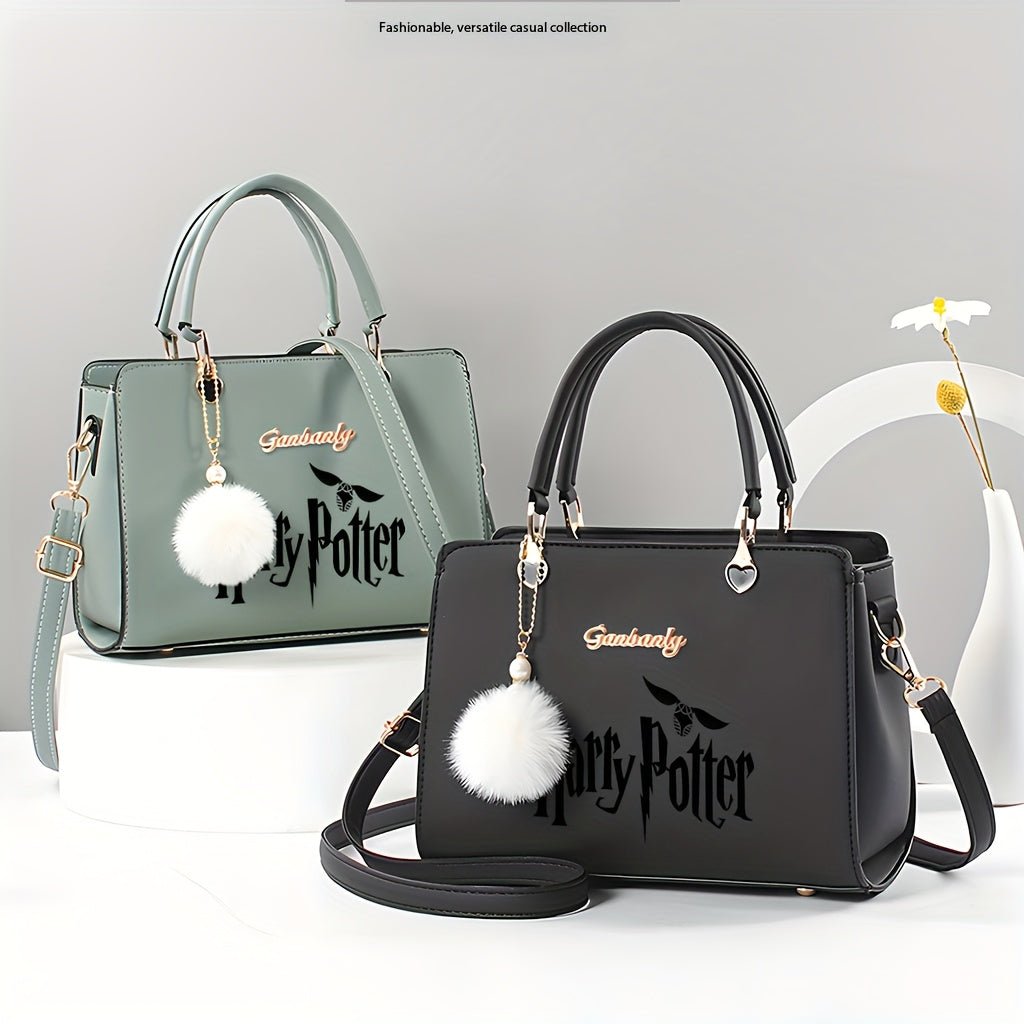 1pc Warner Harry Potter Hogwarts Women'S Crossbody Bag, Handbag with Detachable Strap and Zipper Closure, Lightweight Multi - Compartment Design for Project Celebration - GoDiscount