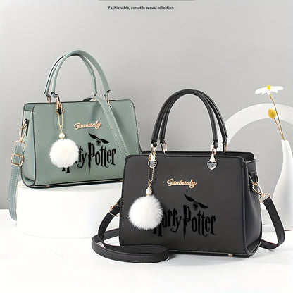 1pc Warner Harry Potter Hogwarts Women'S Crossbody Bag, Handbag with Detachable Strap and Zipper Closure, Lightweight Multi - Compartment Design for Project Celebration - GoDiscount
