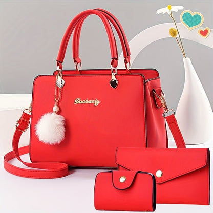 Women'S Elegant Handbag with Detachable Strap - Multi - Functional Crossbody Purse, Zipper Closure, Lining - Stylish Everyday & Formal Bag for Women, Versatile Fashion Accessory - GoDiscount