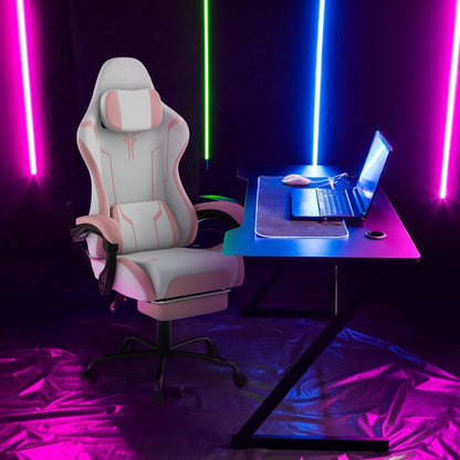 Gaming Chair 150 Kg Office Chair Desk Chair Gaming With Lumbar Cushion + Headrest, Height Adjustable Ergonomic Gaming Chair Gaming Chair, Five Colors - GoDiscount