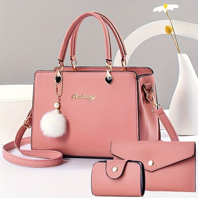 Women'S Elegant Handbag with Detachable Strap - Multi - Functional Crossbody Purse, Zipper Closure, Lining - Stylish Everyday & Formal Bag for Women, Versatile Fashion Accessory - GoDiscount