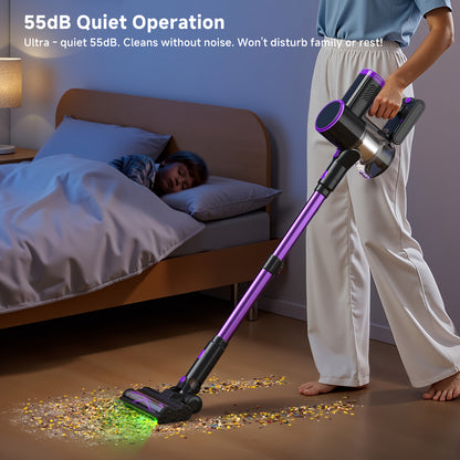 Lubluelu Free - Standing Vacuum Cleaner, 25KPa Powerful Lightweight Cordless 6 In 1 Stick Vacuum Cleaner For Carpet Floor Pet Hair - 202, Christmas&Halloween Gifts - GoDiscount