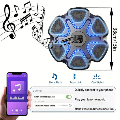 Music Boxing Machine with Boxing Gloves, Boxing Machine Wall Mounted Music, Smart Boxing Equipment, Boxing Music Workout Machine, 9 Modes Speeds - GoDiscount