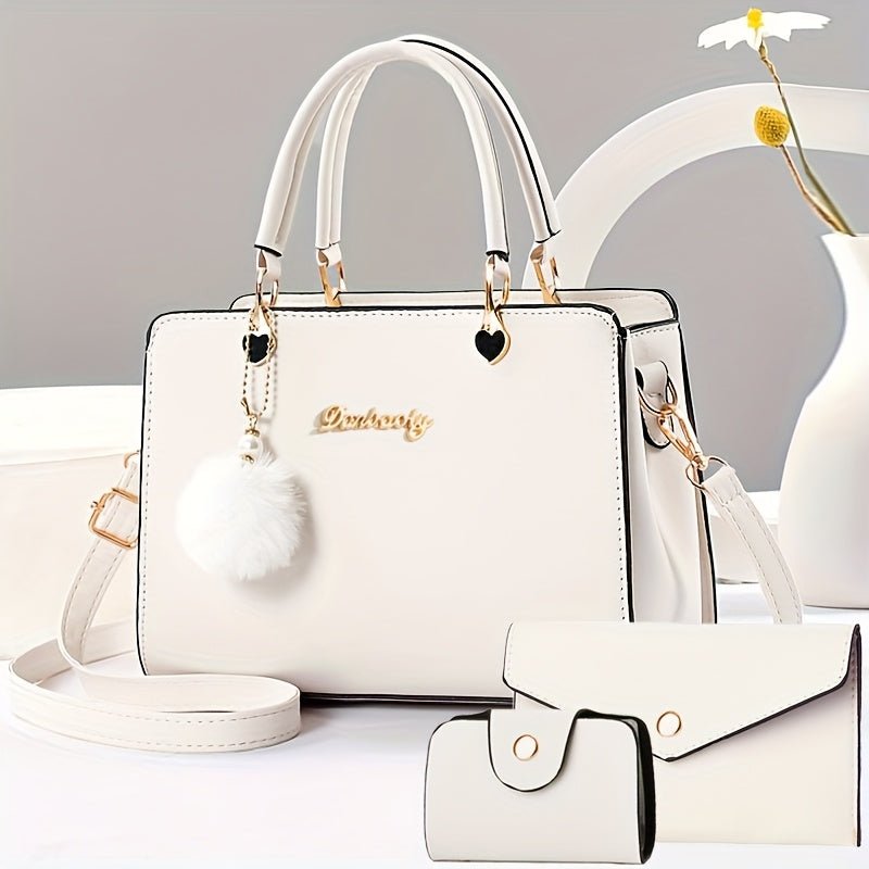 Women'S Elegant Handbag with Detachable Strap - Multi - Functional Crossbody Purse, Zipper Closure, Lining - Stylish Everyday & Formal Bag for Women, Versatile Fashion Accessory - GoDiscount