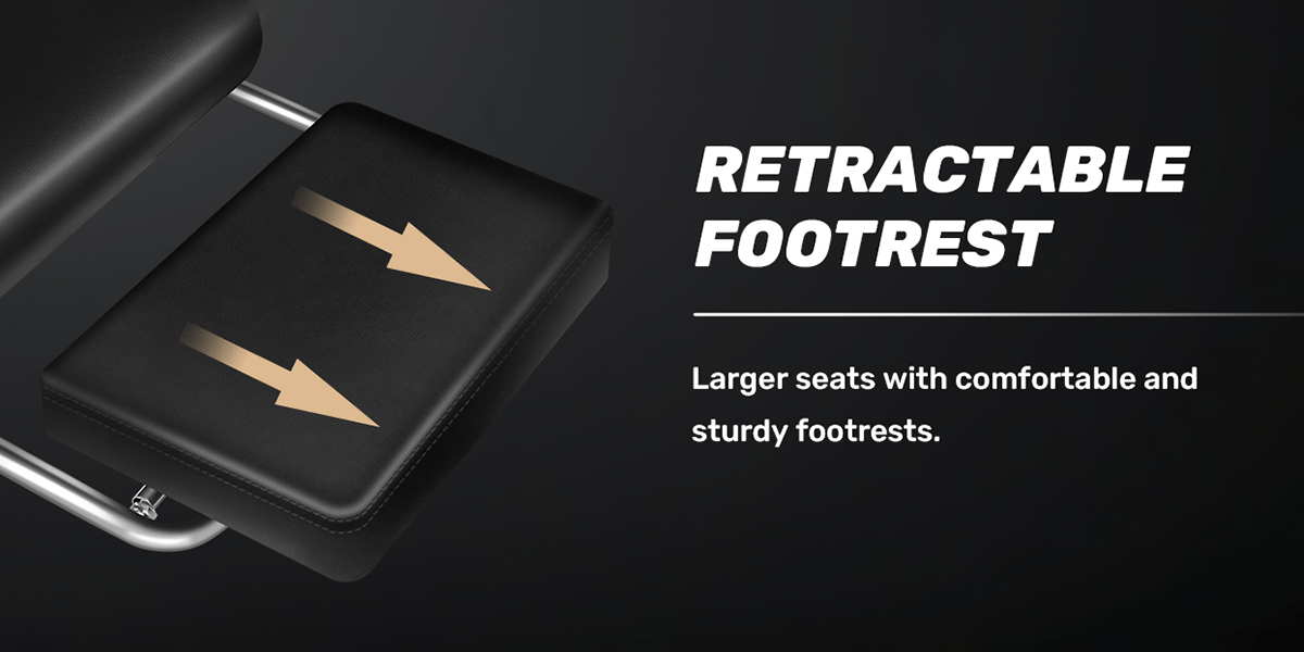 Ergonomic Gaming Chair with Footrest - Heavy - Duty Height - Adjustable Recliner, 360° Swivel & Lumbar Support, Manual Recline Mechanism, Faux - like Texture, Foam Padding & Stainless Steel Frame - PC/Office - GoDiscount