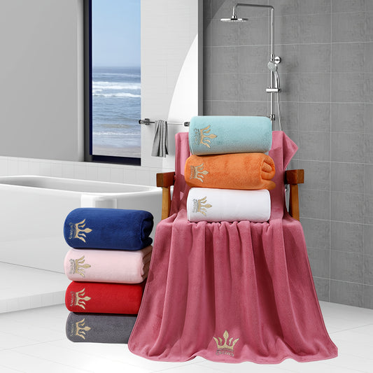 26pcs Bathroom Solid Embroidered Towel Set, Including 16 Square Towels + 8 Hand Towels + 2 Bath Towels, Made of Coral Fleece, Available in Multiple Colors, Soft And Comfortable, Good Water Absorption, Suitable for Fitness, Ba - GoDiscount