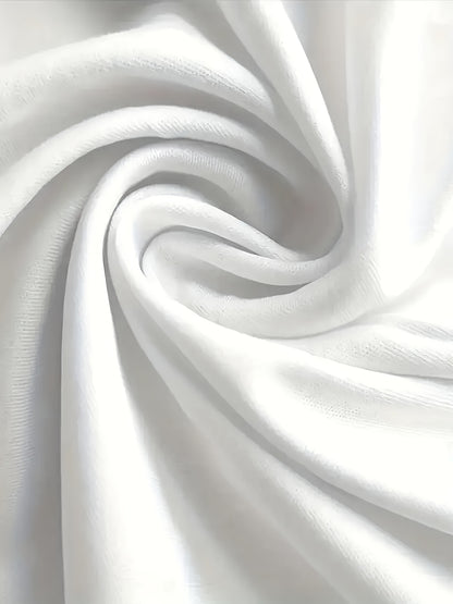 Women's Sporty Geometric Heart Print Dress - Stretchy Round Neck Short Sleeve, Machine Washable All - Season Casual & Athletic Wear, Easy Maintenance Clothing, Comfortable Fit - GoDiscount