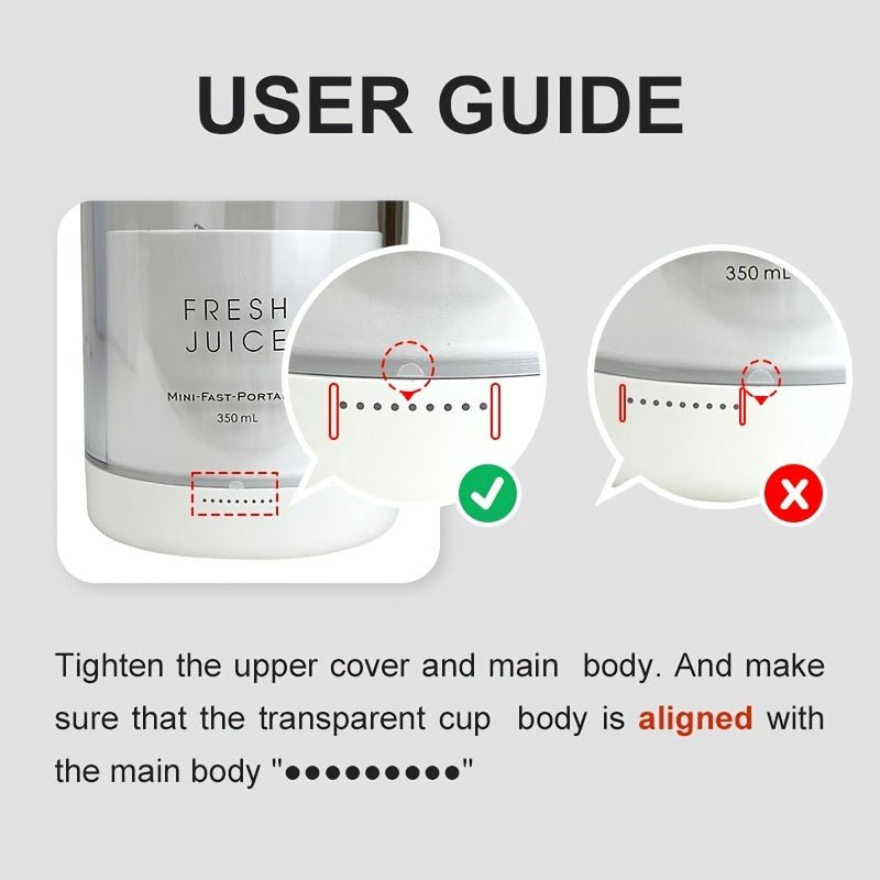 11.83oz Portable Electric Wireless Mini Fruit Blender Juicer - Perfect for On - the Go! - GoDiscount