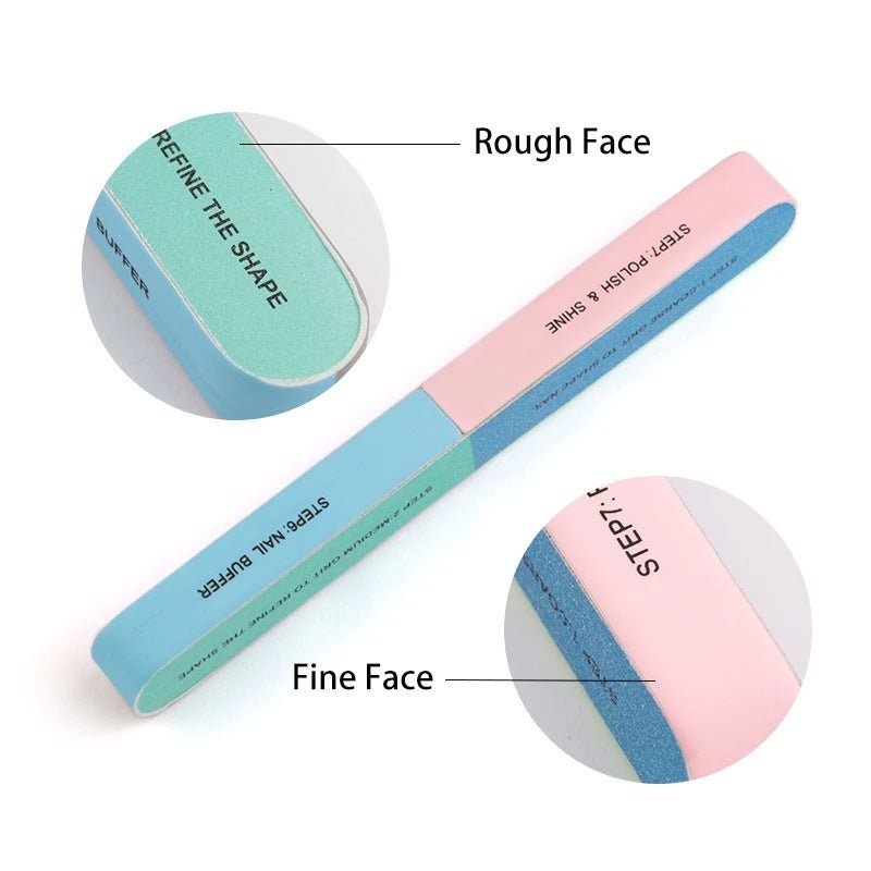 7 Sides Nail Cuticle Polish Strip Tool - Easy Manicure and Pedicure with Clean Cut - GoDiscount