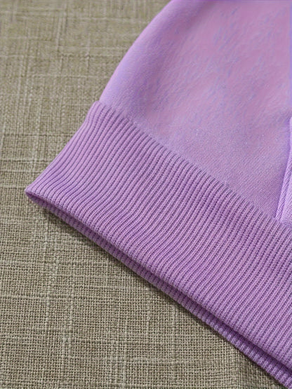 Women'S Chic Brown Hoodie with "Bichette" Print and Red Heart Design - Cozy Long Sleeve Pullover with Kangaroo Pocket, Perfect for Casual Fall/Winter Wear, Casual Wear Hoodie | Chic Casual Style | Polyester Hoodie - GoDiscount