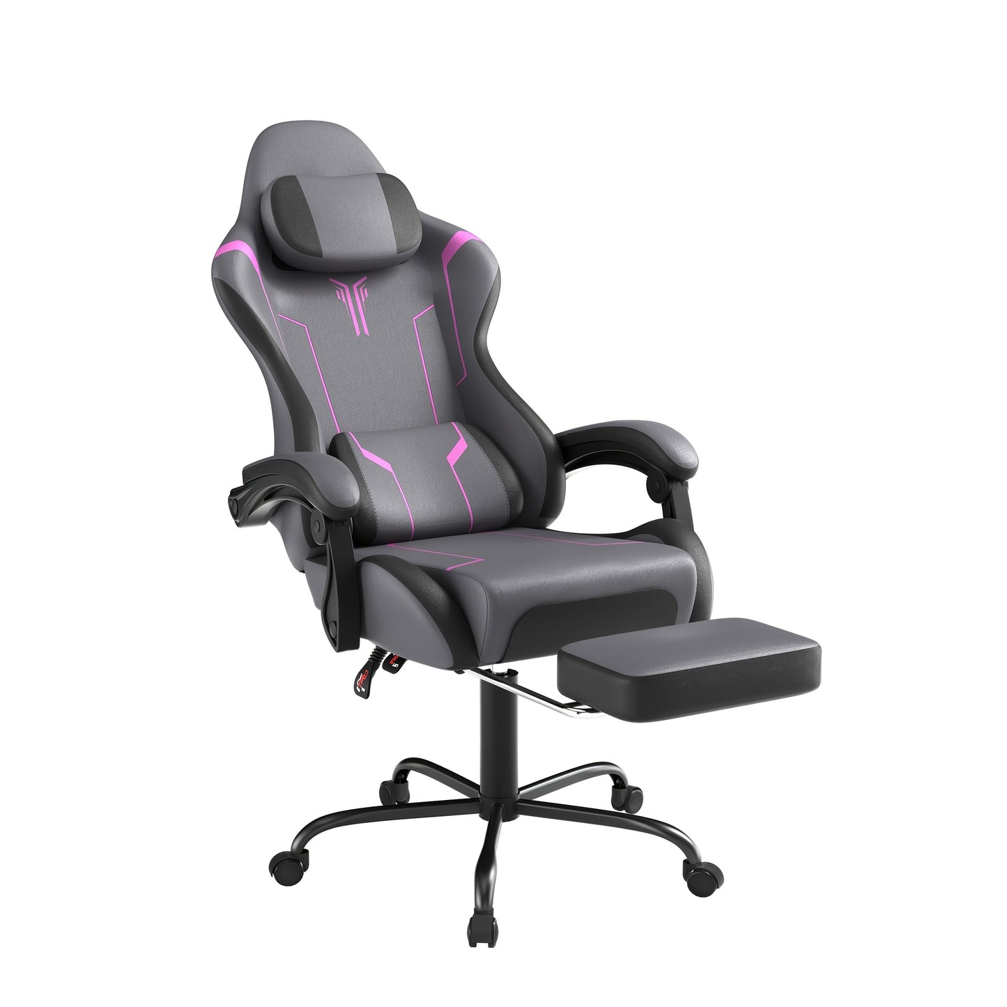 Gaming Chair 150 Kg Office Chair Desk Chair Gaming With Lumbar Cushion + Headrest, Height Adjustable Ergonomic Gaming Chair Gaming Chair, Five Colors - GoDiscount