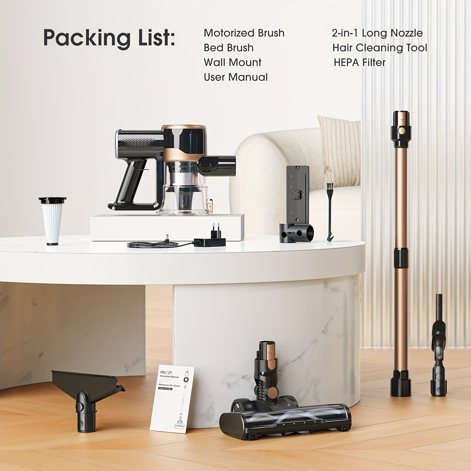 Lubluelu Free - Standing Vacuum Cleaner, 25KPa Powerful Lightweight Cordless 6 In 1 Stick Vacuum Cleaner For Carpet Floor Pet Hair - 202, Christmas&Halloween Gifts - GoDiscount