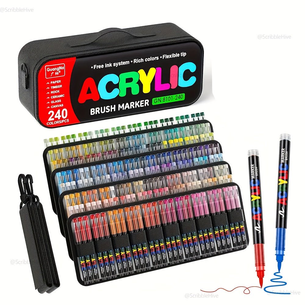 Guangna New 288 - Color Acrylic Marker Pen Set, Liquid Ink, Art Drawing Pens, Elegant Packaging for Professional Painting And Daily Use/Festival Gifts - GoDiscount
