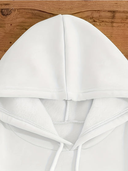 Women'S Chic Brown Hoodie with "Bichette" Print and Red Heart Design - Cozy Long Sleeve Pullover with Kangaroo Pocket, Perfect for Casual Fall/Winter Wear, Casual Wear Hoodie | Chic Casual Style | Polyester Hoodie - GoDiscount