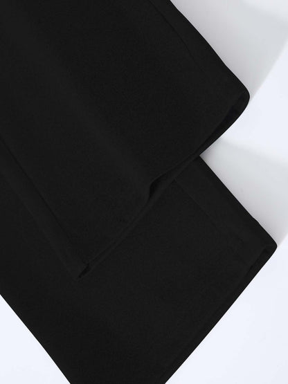 Men'S Trendy Fall/Winter Hooded Jacket and Pants Set, Paris Letter Print Casual Business Suit, Youth Sports Baseball Uniform, Slim Fit with Pockets, Long Sleeve, Stand Collar, Casual Attire| Paris Print Jacket| Functional Poc - GoDiscount