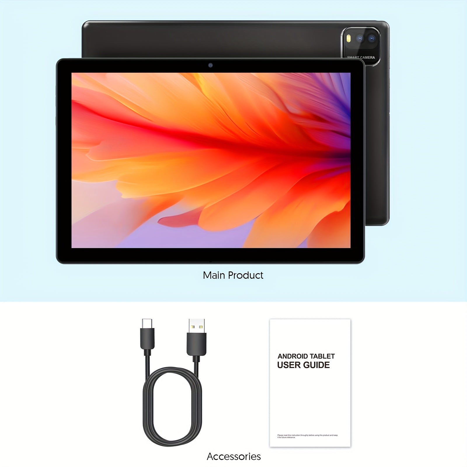 10 Inch Android 15 Tablet, 12 (3+9) GB RAM, 64GB ROM, Quad Core Processor, 2.0MP+8.0MP Camera, 6000mAh, High Cost Performance, Suitable For Daily Use, Study And Office. Multiple Combinations (tablet/tablet+leather Case/tablet - GoDiscount