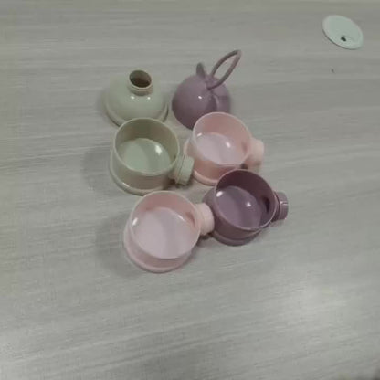 1pc Portable 4 - Layer Youngsters Formula Dispenser & Snack Container - Rotating Design with Independent Compartments for Milk Powder, Snacks, and Fruits - PP Material - Pink/Blue - Perfect Mother's Day Gift, Youngsters Snack C - GoDiscount