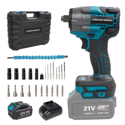 3️⃣ 🔋⚙️ Clé à Chocs Électrique 480N.m – Set 26PCS Brushless avec Batterie Lithium & Boîte de Transport - GoDiscount