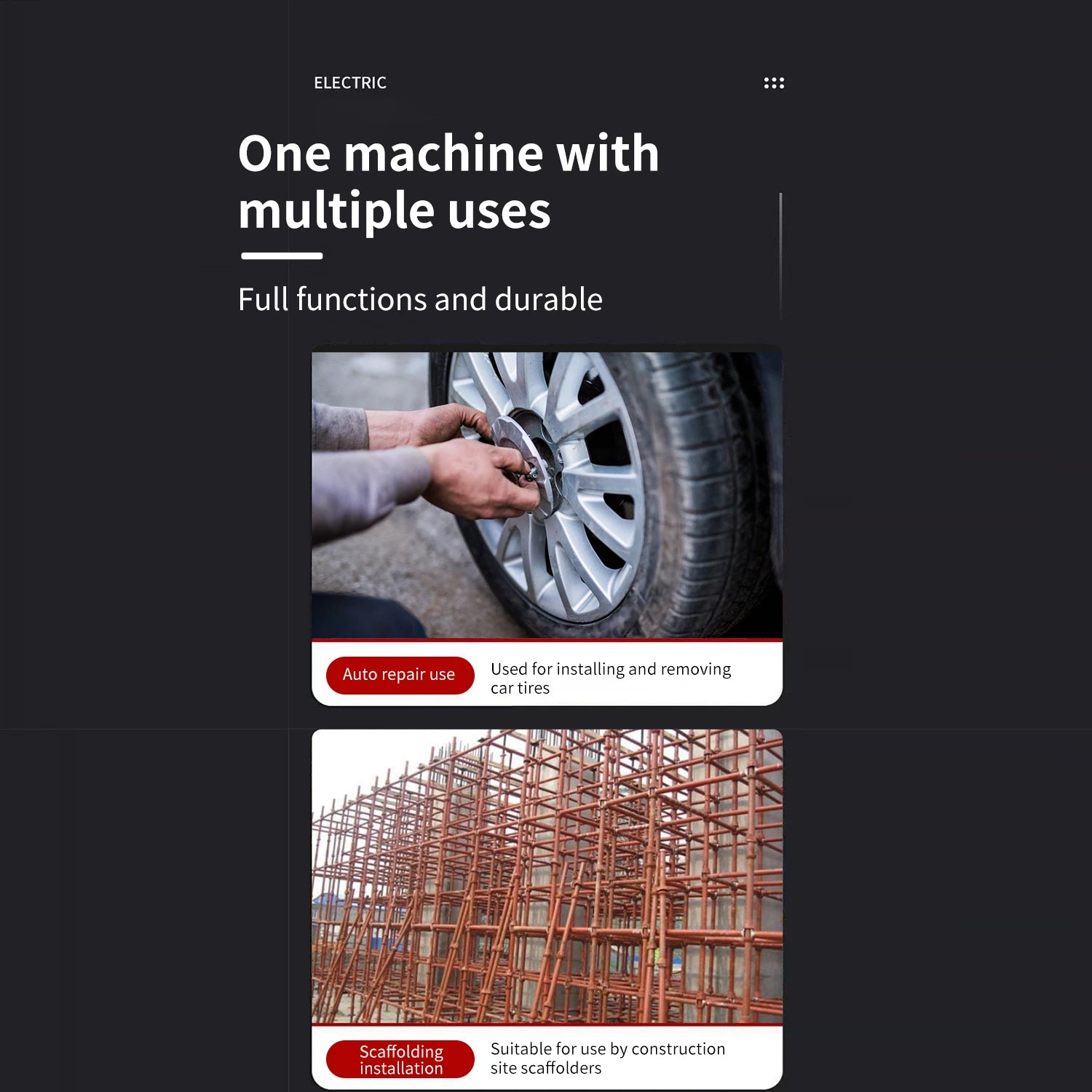 3️⃣ 🔋⚙️ Clé à Chocs Électrique 480N.m – Set 26PCS Brushless avec Batterie Lithium & Boîte de Transport - GoDiscount