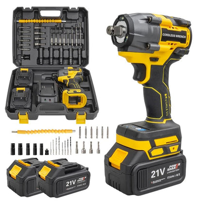 3️⃣ 🔋⚙️ Clé à Chocs Électrique 480N.m – Set 26PCS Brushless avec Batterie Lithium & Boîte de Transport - GoDiscount