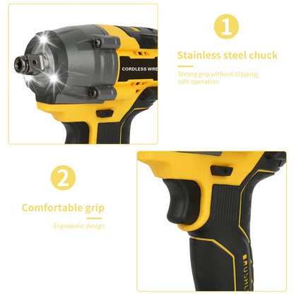 3️⃣ 🔋⚙️ Clé à Chocs Électrique 480N.m – Set 26PCS Brushless avec Batterie Lithium & Boîte de Transport - GoDiscount