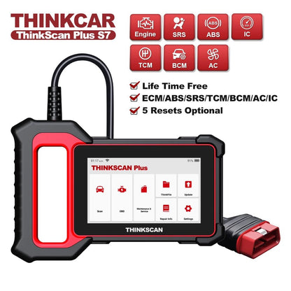 🔧 THINKCAR Thinkscan Plus S7/S6/S4 OBD2 Scanner – Outil de Diagnostic Auto, Réinitialisation de 28 Codes, Diagnostic Complet Voiture - GoDiscount