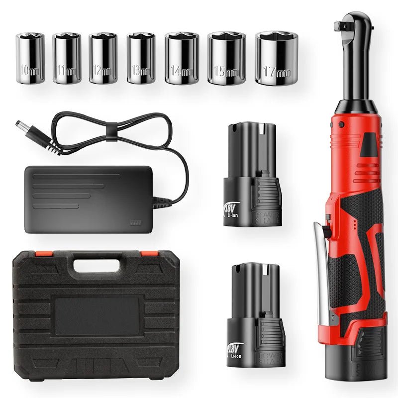 🔧⚡ Clé à Cliquet Sans Fil 50Nm – Rotation 90° + 2 Batteries 2000mAh & 7 Douilles 🧰 - GoDiscount