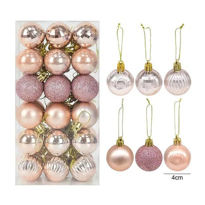 1box Christmas Balls Christmas Tree Ornaments Ball Xmas Hanging Tree Pendants Home Party Decor 2026 New Year Gift Noel Navidad - GoDiscount