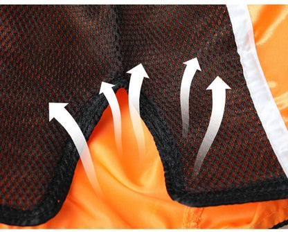 ⭐ Short Muay Thai Homme – Brodé, Sport Fitness, Kickboxing & MMA | Modèle Unisexe Enfant & Adulte – Trunks Personnalisables Noir - GoDiscount