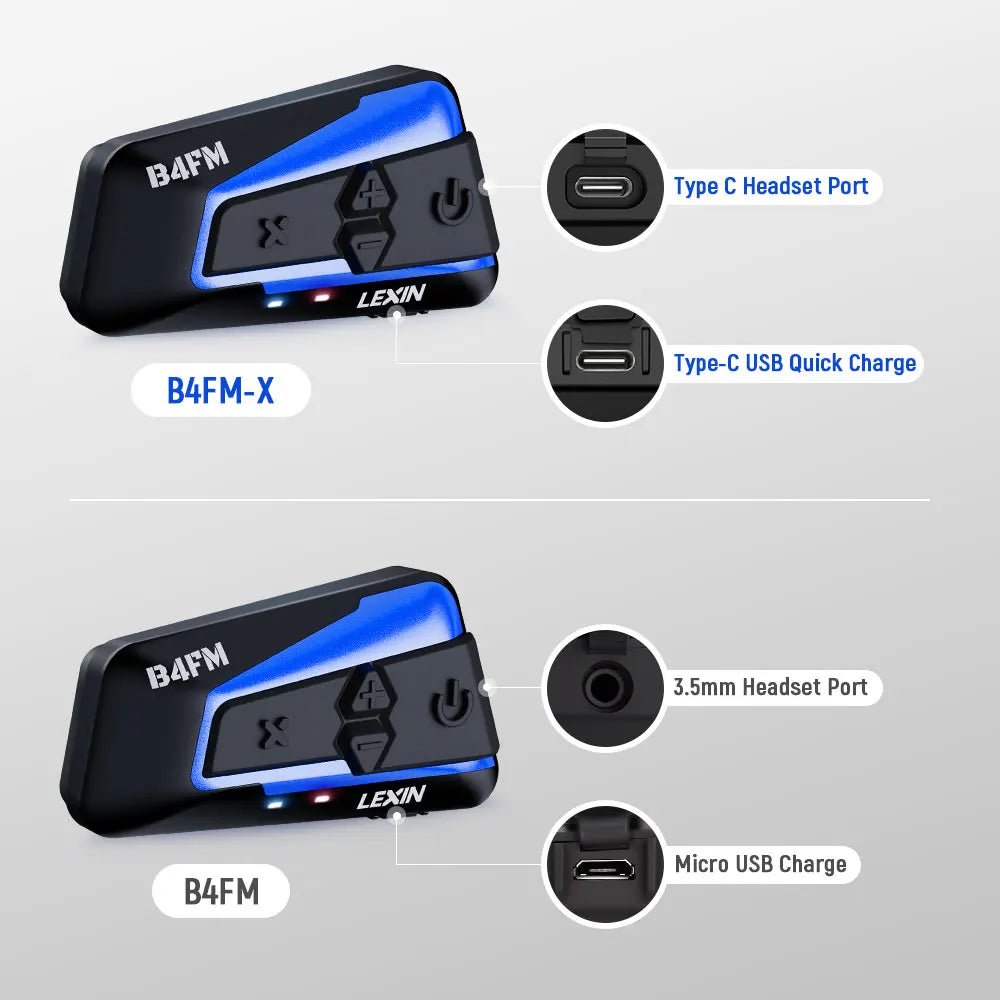 🎶💨 Intercom Moto Bluetooth Lexin B4FM - X – 10 Riders, Partage de Musique, Communication Sans Fil Type - C - GoDiscount