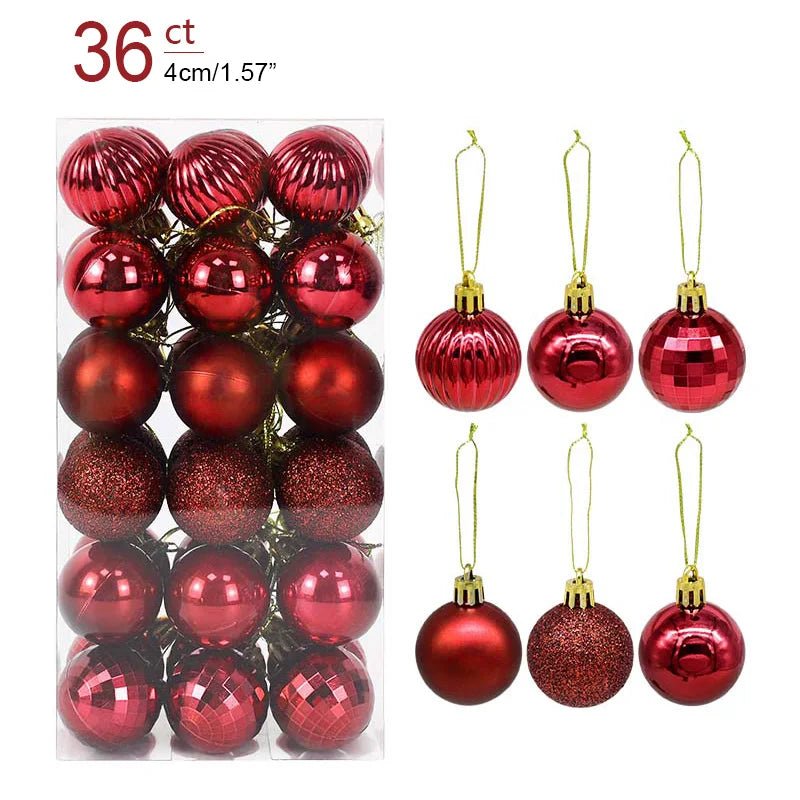 1box Christmas Balls Christmas Tree Ornaments Ball Xmas Hanging Tree Pendants Home Party Decor 2026 New Year Gift Noel Navidad - GoDiscount