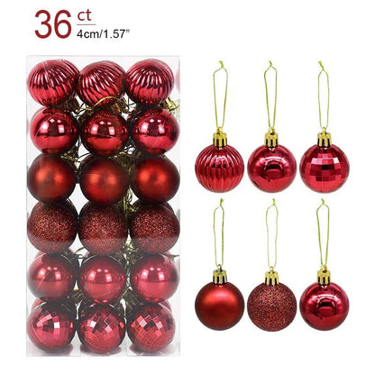 1box Christmas Balls Christmas Tree Ornaments Ball Xmas Hanging Tree Pendants Home Party Decor 2026 New Year Gift Noel Navidad - GoDiscount