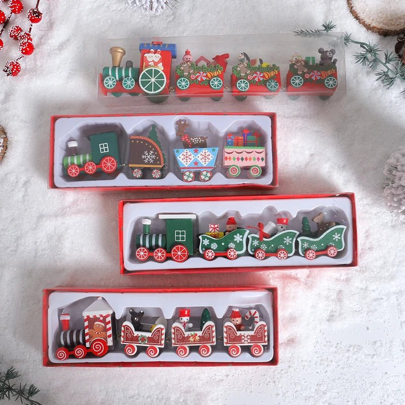 Christmas Decorations 2025 Christmas Wooden Train Xmas Tree Ornament Navidad Noel Home Decor New Year's Eve Decorations Kid Gift - GoDiscount